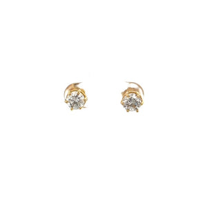 ARETES STUDS OROS AMARILLO CON DIAMANTE ARETES STUDS OROS AMARILLO CON DIAMANTE