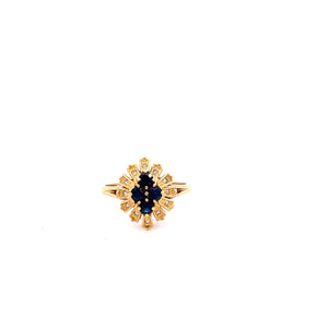 ANILLO DE DAMA CON DIAMANTES Y TOPAZIO ANILLO DE DAMA CON DIAMANTES Y TOPAZIO