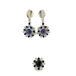 SET DE ZAFIROS Y DIAMANTES SET DE ZAFIROS Y DIAMANTES
