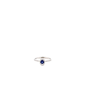 ANILLO DE DAMA CON ZAFIROS Y DIAMANTES ANILLO DE DAMA CON ZAFIROS Y DIAMANTES