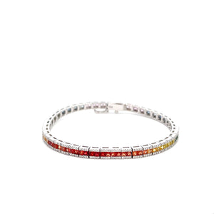 PULSERAS TENNIS CON DIAMANTES Y ZAFIROS MULTICOLOR PULSERAS TENNIS CON DIAMANTES Y ZAFIROS MULTICOLOR