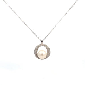 COLLAR CON PERLA Y DIAMANTES COLLAR CON PERLA Y DIAMANTES