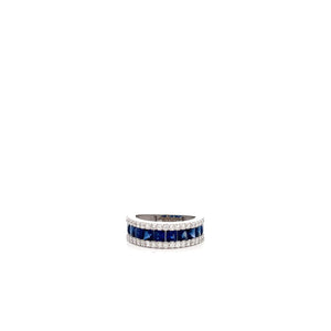 ANILLO CON DIAMANTES Y ZAFIROS ANILLO CON DIAMANTES Y ZAFIROS