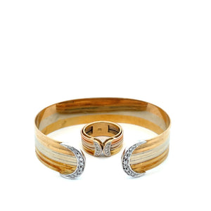 PULSERA CON ANILLO Y DIAMANTES PULSERA CON ANILLO Y DIAMANTES