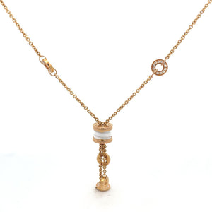 COLLAR BVULGARI B ZERO CERAMIC DIAMOND NECKLACE COLLAR BVULGARI B ZERO CERAMIC DIAMOND NECKLACE