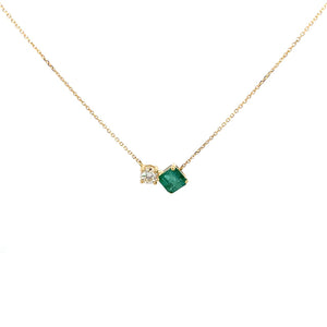 GARGANTILLA CON ESMERALDA Y DIAMANTE GARGANTILLA CON ESMERALDA Y DIAMANTE