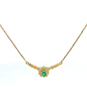 COLLAR CON ESMERALDA Y DIAMANTES COLLAR CON ESMERALDA Y DIAMANTES