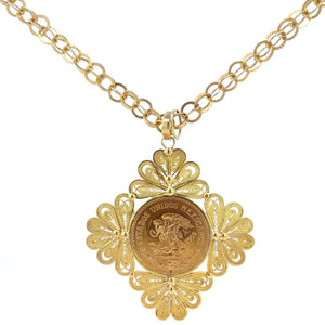 COLLAR DE PÒLLERA DE SALOMONICA CON MONEDA DE 1959 COLLAR DE PÒLLERA DE SALOMONICA CON MONEDA DE 1959