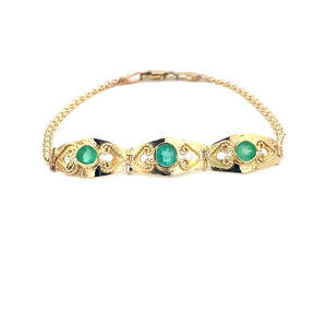 PULSERA EN ORO AMARILLO CON ESMARALDA PULSERA EN ORO AMARILLO CON ESMARALDA