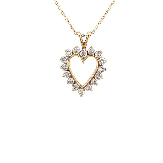DIJE DE CORAZON CON DIAMANTES