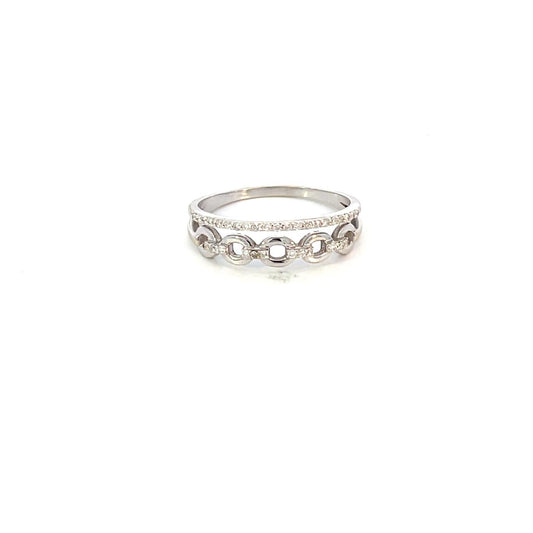 ANILLO EN ORO BLANCO CON DIAMANTES