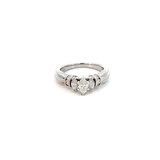 ANILLO DE MUJER ORO BLANCO CON BRILLANTES