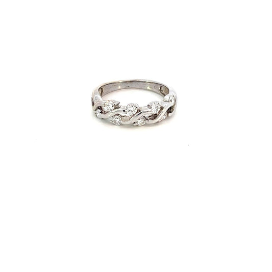 ANILLO EN ORO BLANCO CON DIAMANTES