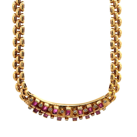 COLLAR CON RUBIES Y DIAMANTES