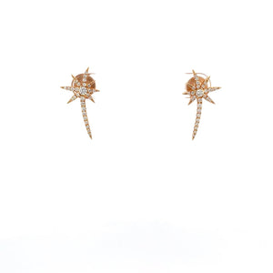 ARETES ROSE GOLD CON DIAMANTES ARETES ROSE GOLD CON DIAMANTES