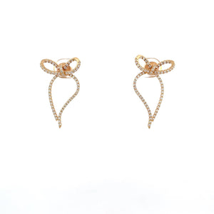 ARETES ESTILO LAZOS CON DIAMANTES ARETES ESTILO LAZOS CON DIAMANTES