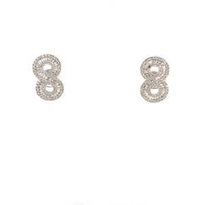 ARETES CON DIAMANTES DE FORMA DE INFINITO 0.82 CT ARETES CON DIAMANTES DE FORMA DE INFINITO 0.82 CT