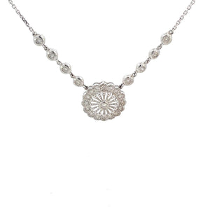 COLLAR ORO BLANCO CON DIAMANTES COLLAR ORO BLANCO CON DIAMANTES