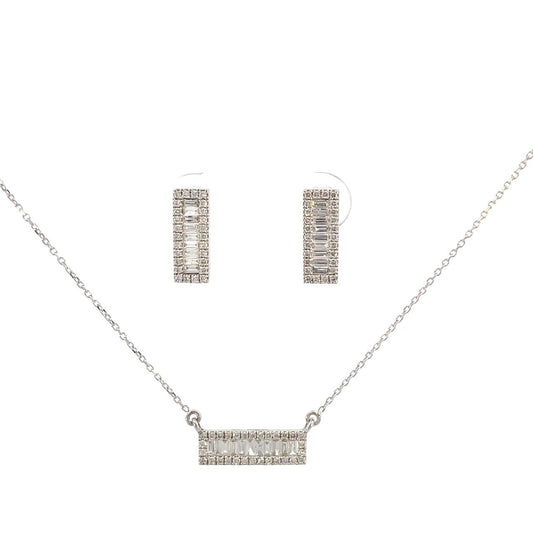 SET DE COLLAR Y ARETES CON DIAMANTES