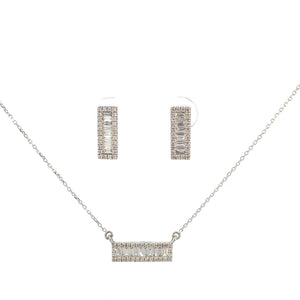 SET DE COLLAR Y ARETES CON DIAMANTES SET DE COLLAR Y ARETES CON DIAMANTES