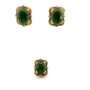 SET DE ARETES Y ANILLO CON DIAMANTES SET DE ARETES Y ANILLO CON DIAMANTES