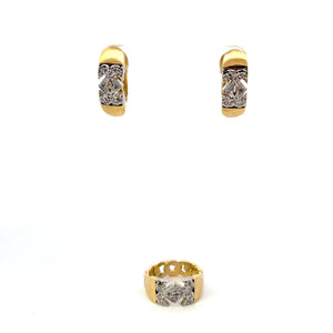 ARETES DE ORO AMARILLO CON DIAMANTES ARETES DE ORO AMARILLO CON DIAMANTES