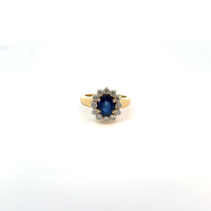 ANILLO DE DAMA CON DIAMANTES Y ZAFIRO ANILLO DE DAMA CON DIAMANTES Y ZAFIRO