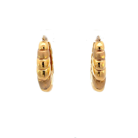 ARETES ESTILO ARGOLLAS EN ORO AMARILLO