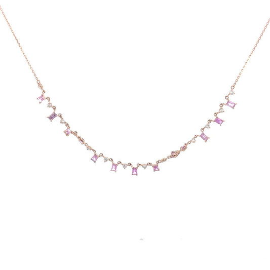 GARGANTILLA CON DIAMANTES Y ZAFIROS