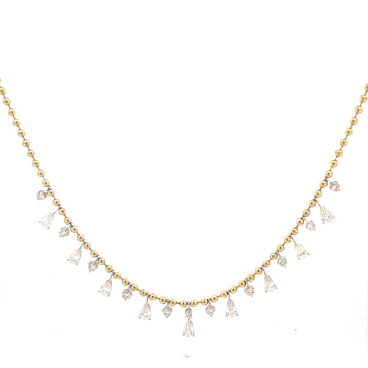 GARGANTILLA DE ORO AMARILLO CON DIAMANTES