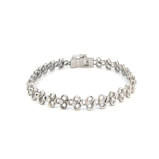 PULSERA EN ORO BLANCO CON DIAMANTES