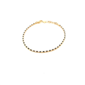 PULSERA CON BRILLANTES Y DIAMANTES NEGRO PULSERA CON BRILLANTES Y DIAMANTES NEGRO