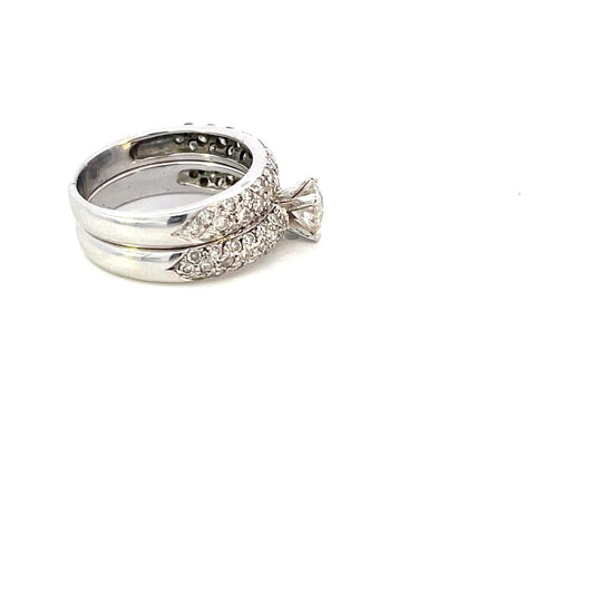 ANILLO EN ORO BLANCO CON DIAMANTES
