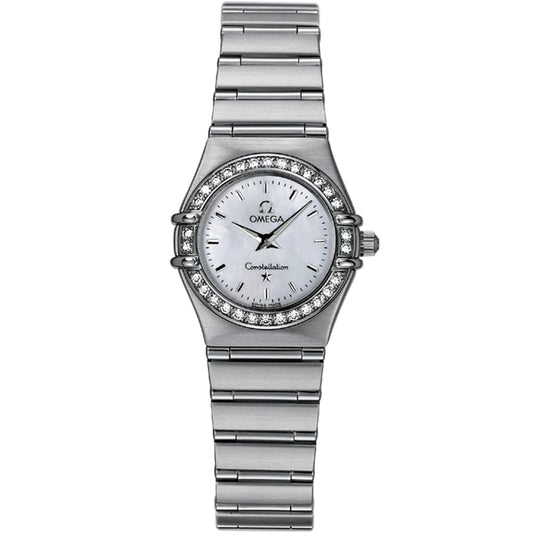 RELOJ OMEGA CONSTELLATION EN ACERO CON DIAMANTES 21 MM