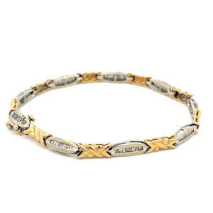 PULSERAS BICOLOR CON DIAMANTES PULSERAS BICOLOR CON DIAMANTES