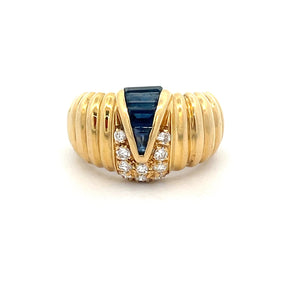 ANILLO DE DAMA CON ZAFIRO Y DIAMANTES ANILLO DE DAMA CON ZAFIRO Y DIAMANTES