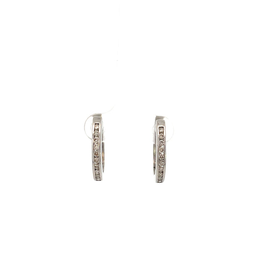 ARETES TIPO ARGOLLAS CON DIAMANTES