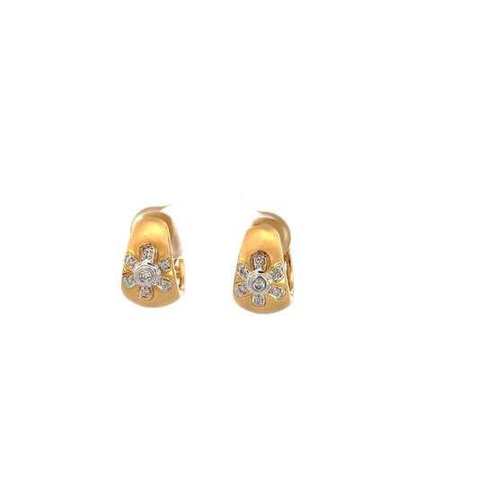 ARETES ESTILO HUGGIES CON DIAMANTES