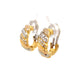 ARETES CON DIAMANTES DOS TONOS