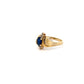 ANILLO DE DAMA CON DIAMANTES Y ZAFIRO