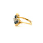 ANILLO DE DAMA CON ZAFIRO Y DIAMANTE