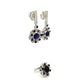 SET DE  ZAFIROS Y DIAMANTES
