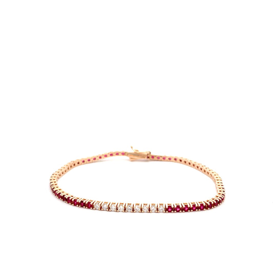 PULSERAS TENNIS CON RUBIES Y DIAMANTES