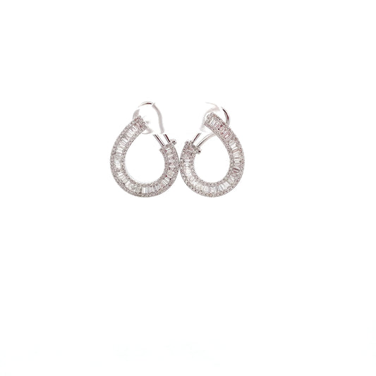 ARETES DE DIAMANTES CORTE BAGUETTE