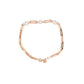 PULSERAS CON TRES FLORECITAS ROSE GOLD CON DIAMANTES