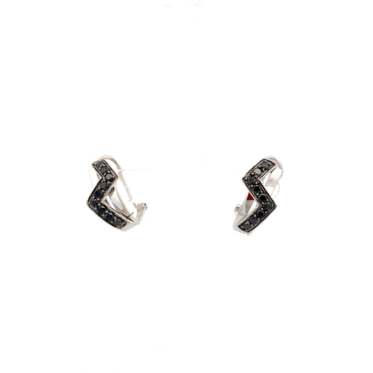 ARETES CON DIAMANTES NEGROS