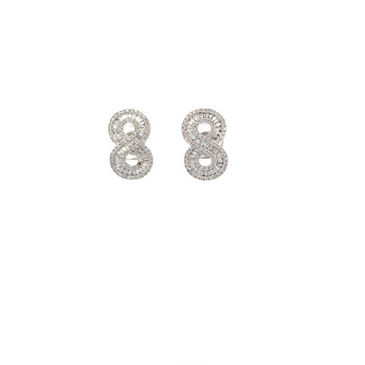 ARETES FORMA DE INFINITO 0.82 CT