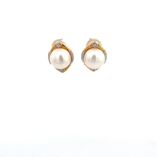 ARETES CON PERLAS Y DIAMANTES