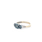 ANILLO DE DAMA CON DIAMANTES BLANCOS Y AZULES
