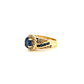 ANILLO DE DAMA CON  ZAFIRO Y DIAMANTES